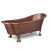 Import Handmade Pure Solid copper Free standing Double Slipper Bath Tub Copper from India