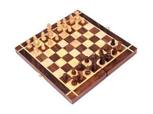 Handmade Wooden Chess Set Travel Board Game Accessories