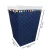Import Handmade Woven Nylon Band Square Open laundry hamper toy storage Baskets with moveable pop-ball trim fabric liner from China