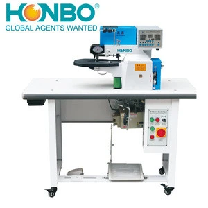 HB-801C industrial micocomputer automatic therm cementing edge folding gluing shoe and leather machine