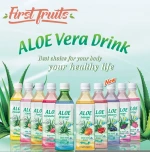 Healthy tropical lemon aloe vera drink