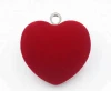 Heart Shape Clutch Red Colour Crystal Evening Bags