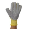 Heat resistant aramid fiber leather coating anti-cutting and anti-puncture protection gloves