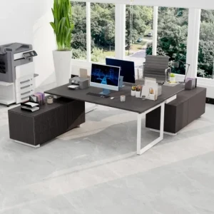 Heavy Duty Office Desk with White Legs for Home Simple Design Office