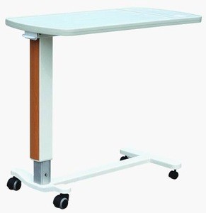 height adjustable gas spring hospital overbed table