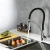 Import HeMeiao Brass Pull Out Spout Swivel Spray Single Hole Single Handle Modern Kitchen Faucets from China