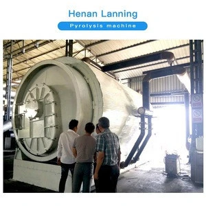 Henan Laning plastic to oil pyrolysis equipment 5 ton pyrolysis machine