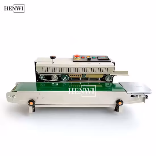Henwi Plasic Bag Sachet Film Foil Snack Continous Sealer Sealing Machine