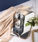 High-end Transparent  Bathroom Crystal Glass Soap Dispenser