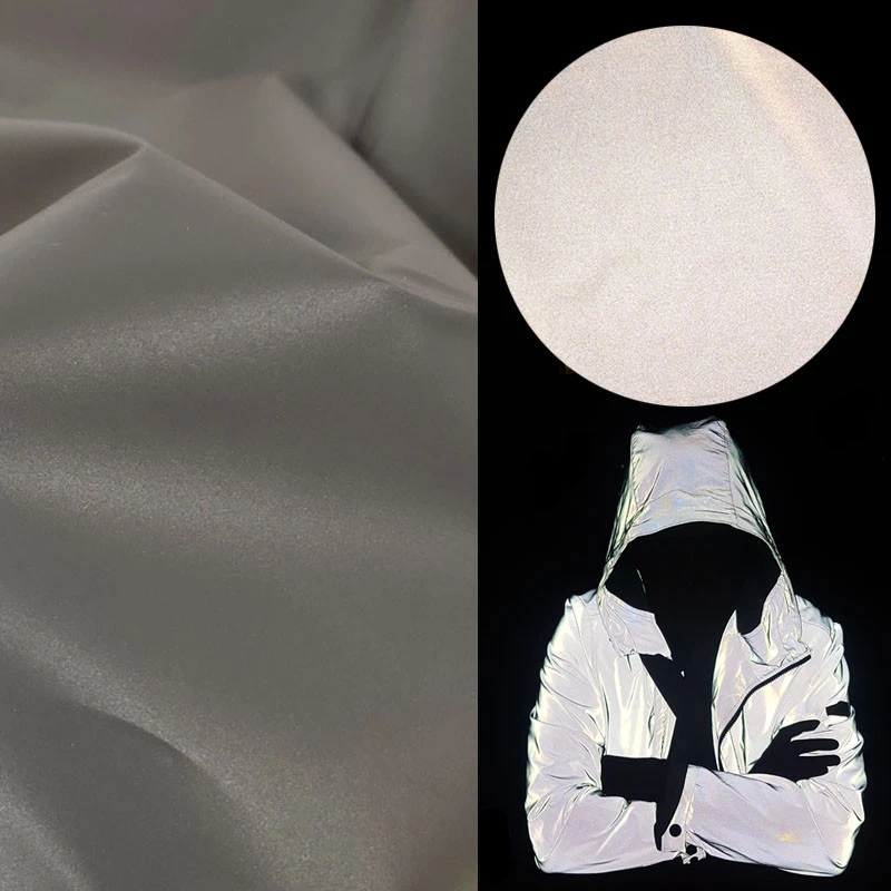 high light Black Reflective Fabric for clothing