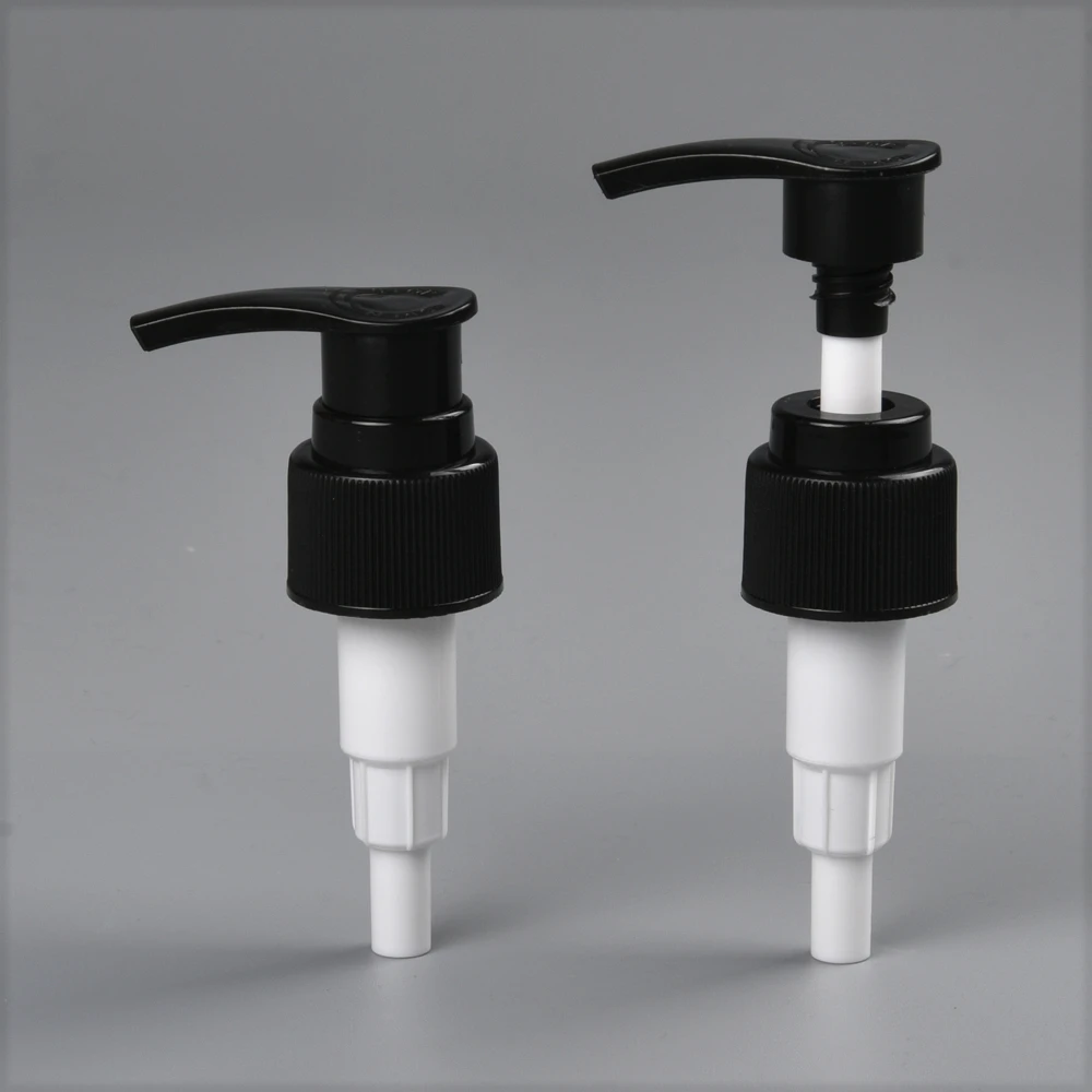 High Quality 28/410 Plastic Black Long Nozzle Screw Lotion Dispenser Pump