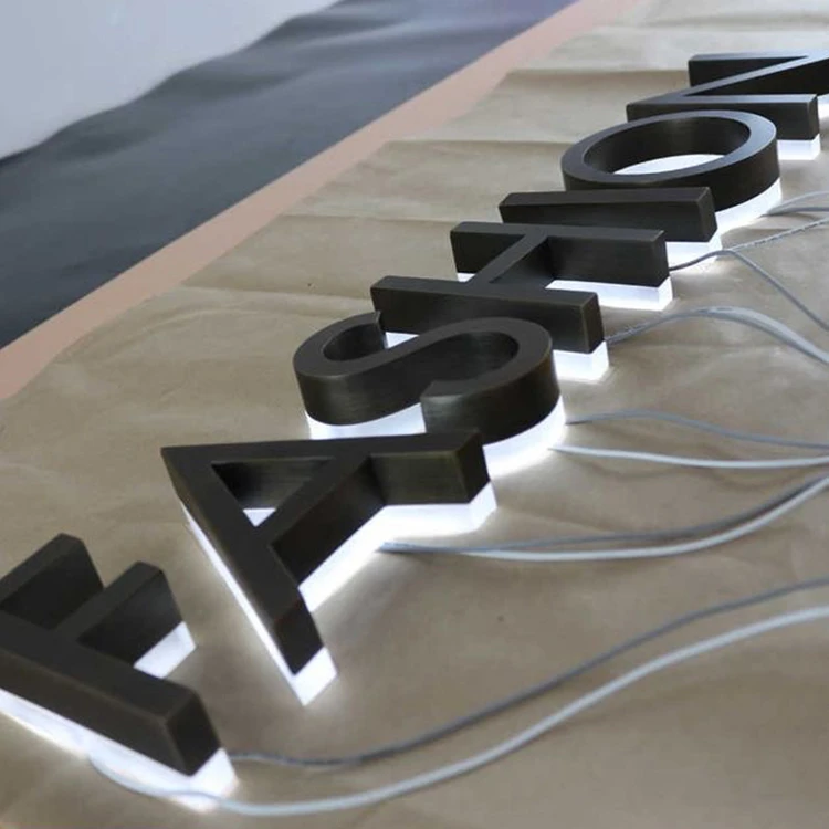 High Quality Acrylic Sign Boards Letter Charms Lighted Up Alphabet Letters Sign Backlit Channel Letters