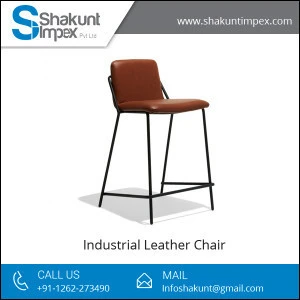 High Quality Antique Design Industrial Leather Chair Manufacturer