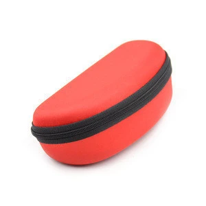 High Quality Brightly Red Zipper Carrying Case For Sunglasses
