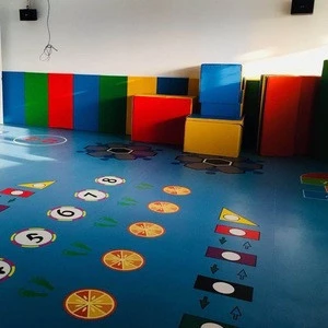 High Quality colorful training function anti-slip plastic pvc gym flooring