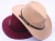 High Quality Faux Wool Felt Cowboy Hat Polyester Felt Panama Hat with Belt For Men Women