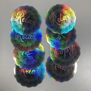 High Quality Hot Selling Waterproof Popular Customized Laser Surface Material Individual Die Cut Stickers
