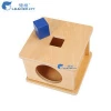 High quality preschool learning resosurces for montesosri wooden teaching materials  of  imbucare box with cube