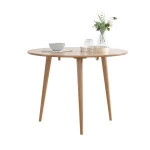 High Quality Simplicity Style Designs Dinning Room Furniture Wood Round Dining Table And Chairs Set