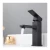 Import High quality Square Round nose single handle faucet design black hot cold basin tap from China