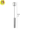 High Quality Stainless Steel Ball-Shaped Egg Beater Semi-Automatic Whisk for Home Kitchen for Stirring
