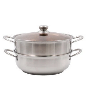 High quality steamer cooking double layer 304 stainless steel 28cm large steamer soup pot