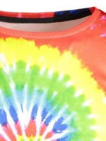 High Quality Tie Dye Tshirt Colored Gradual Hip Hop Streetwear Tie Dye Made In India Tee Shirt Stock