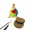 High Quality wholesale wood crafts round MDF kids creative canvas painting board set