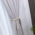 Import Home decorative 2 panels curtain set grey linen look sheer curtain, semitransparent voile window curtains from China