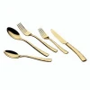 home goods bronze flatware forged gold cutlery set stainless steel