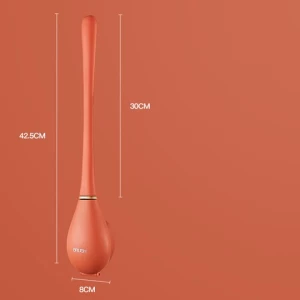 Home silicone brush without dead Angle can be hung wall type creative long handle toilet brush automatically open and close