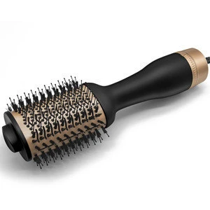 Home use electric hair comb with 1200W one step hair dryer hot air electric hair straightener brush