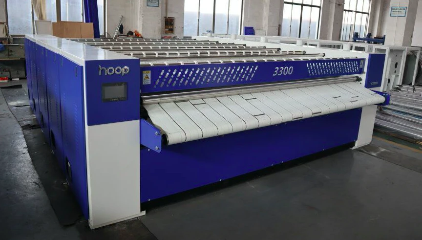 HOOP laundry finishing machine flatwork bed sheets automatic ironing machine  3000mm 3300mm width with gas heating