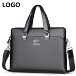 Hot sale Customized men's shoulder messenger leather bag  business briefcase handbag