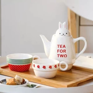 Hot sale eco friendly bunny ceramic cups Coffee & Tea Sets coffee cups