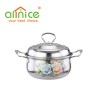 Hot sale Flower design casserole and cooking pot, Stainless Steel Cookware set