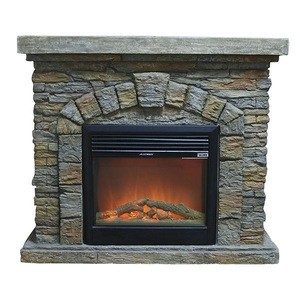 Hot Sale Polystone Mantel Electric Fireplace with Remote Control