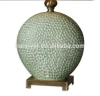 Hot sale unique special Green color golf ball design ceramics base table lamp