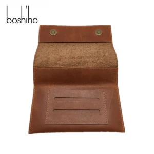 Hot Sale Vintage Brown Pouch Customizable Smoking Package Bag Case rolling cigarette Leather Tobacco Bag