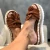 Import Hot sale  wedges sandals trend non-slip thick bottom slope with womens hemp rope bow slip-on slippers from China