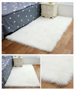 Hot Sale White Faux Fur Sheepskin Area Rugs Fluffy Fur Carpet