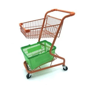 Hot sales cheap price basket trolley shopping basket trolley cart
