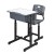 Import Hot sales school furniture modern student desk and chair, Desk chair for university from China