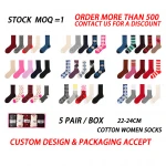 Hot sell cheap novelty fashion new design women socks men crew cotton dress sock wholesale korean colored socks