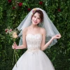 Hot Sell Pearl Tulle Wedding Veils White Ivory Bridal Veil For Bride For Mariage Wedding Accessories