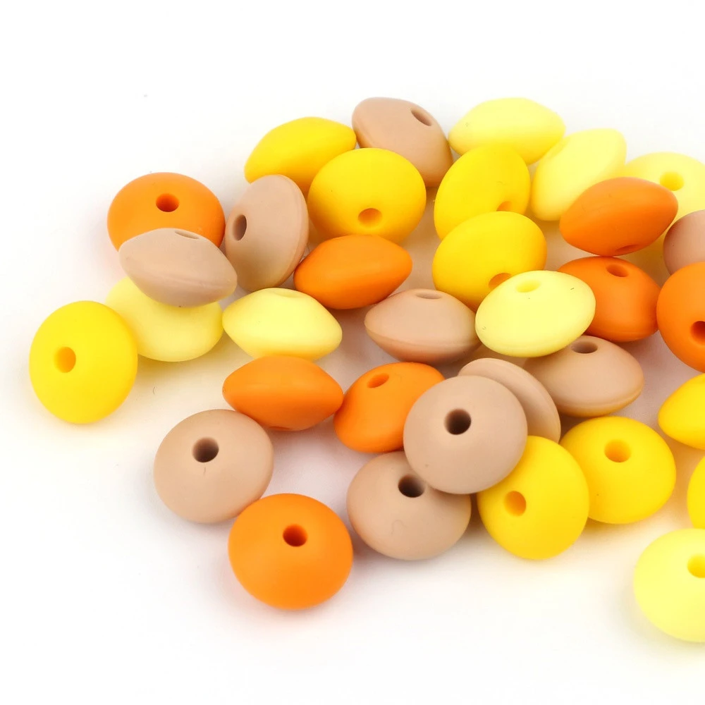 Hot Selling BPA Free baby Silicone Beads Soft Teething Chewing Lentil Beads Food Grade Silicone Beads Baby
