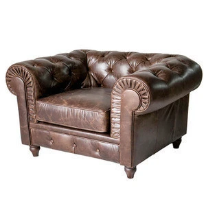 Hot selling chesterfield leather luxury hotel furniture sofa