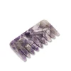Hot selling custom logo crystal stone Dream amethyst hair comb Energy comb