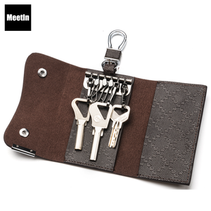 HOT Selling Genuine Leather Car Key Holder Pouch Keychain Wallet Leather For Man Key Case