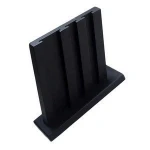 Hot selling natural wood kitchen knife block in black color